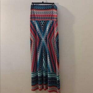 Colorful Geometric Maxi Dress, stunning